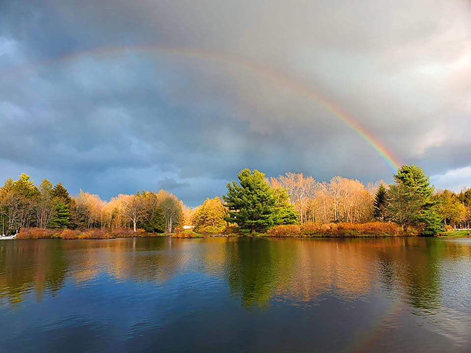 Rainbow over Lake Naomi