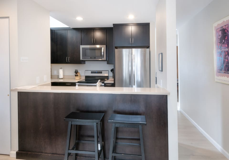 Kitchen from living room