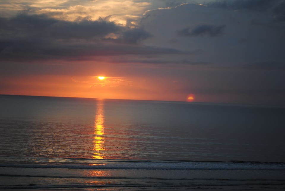 The sunrise view from the porch.