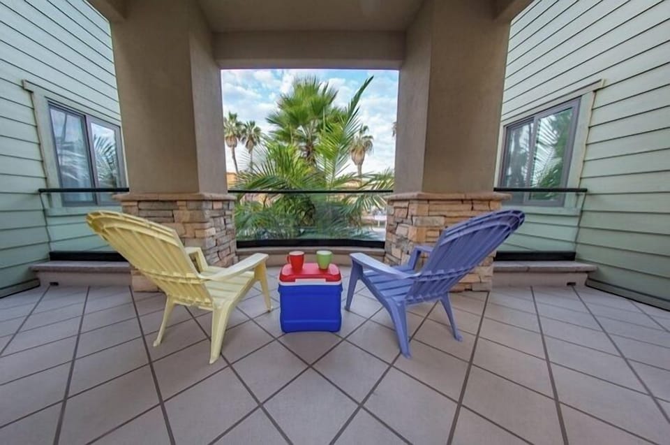 Enjoy drinks on the community patio facing West.