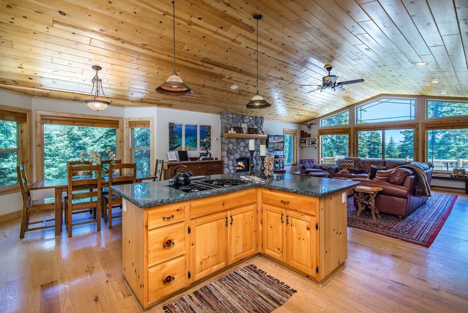 Kitchen with views to Great Room & Dining Room