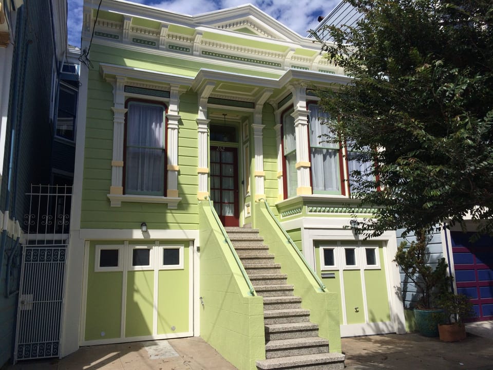 Front of house in day light.