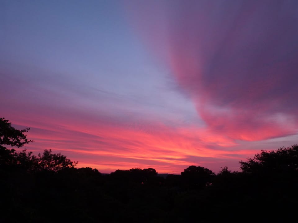 sunrise from the upper deck—you also have a fine view of sunsets from there