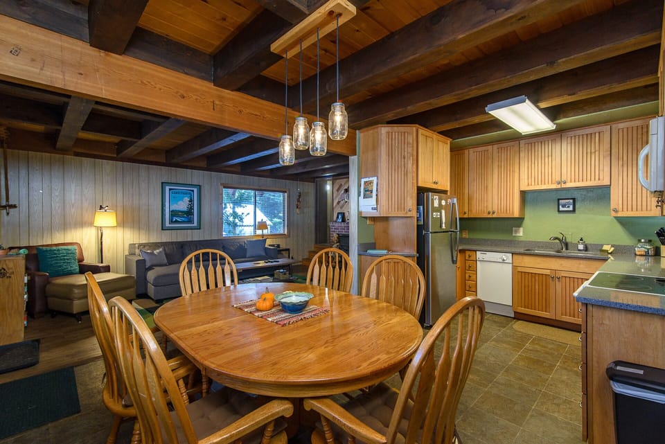 Open dining area with easy access to the kitchen and living room.