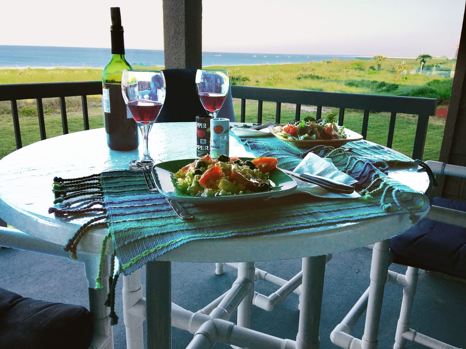 Enjoy dinner on the ocean