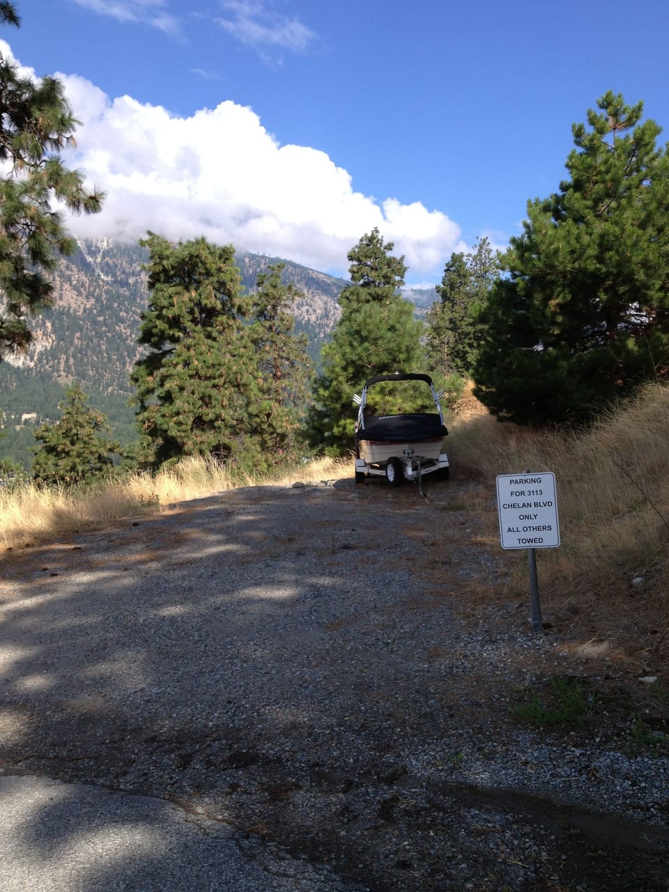 View of additional parking & RV storage area.