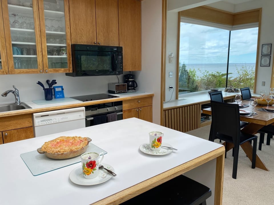 Kitchen island with seating for two