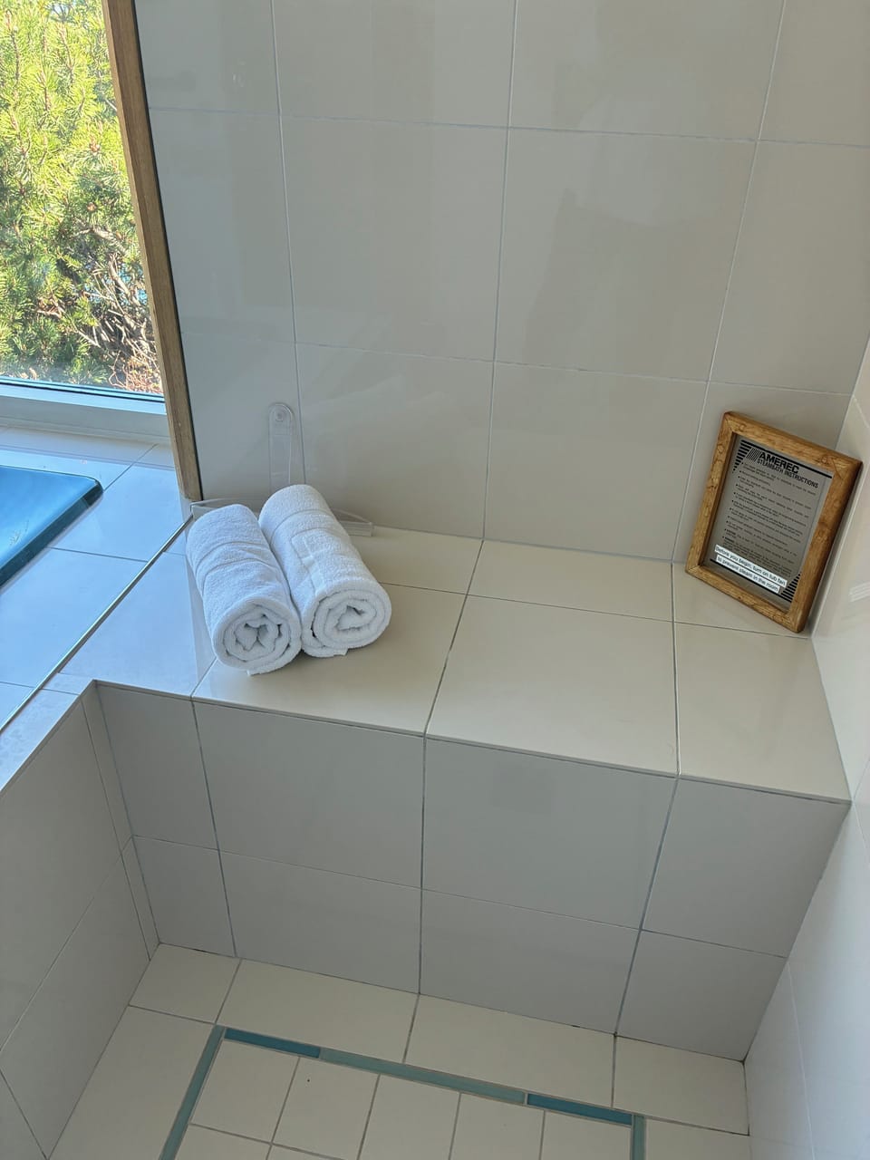 Steam shower is relaxing after skiing or hiking! 