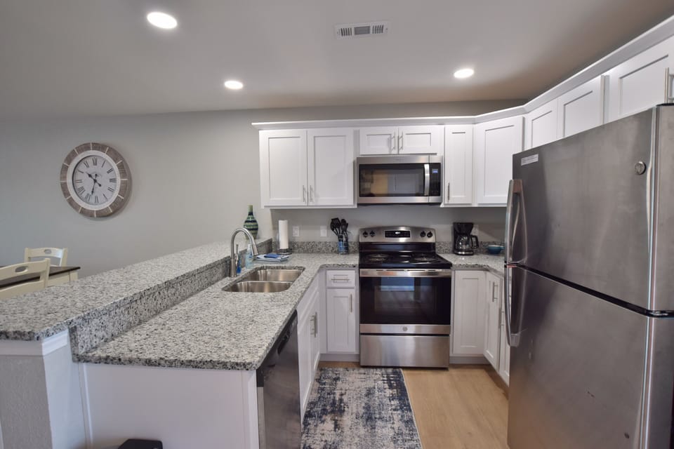 New updated kitchen with granite countertops
