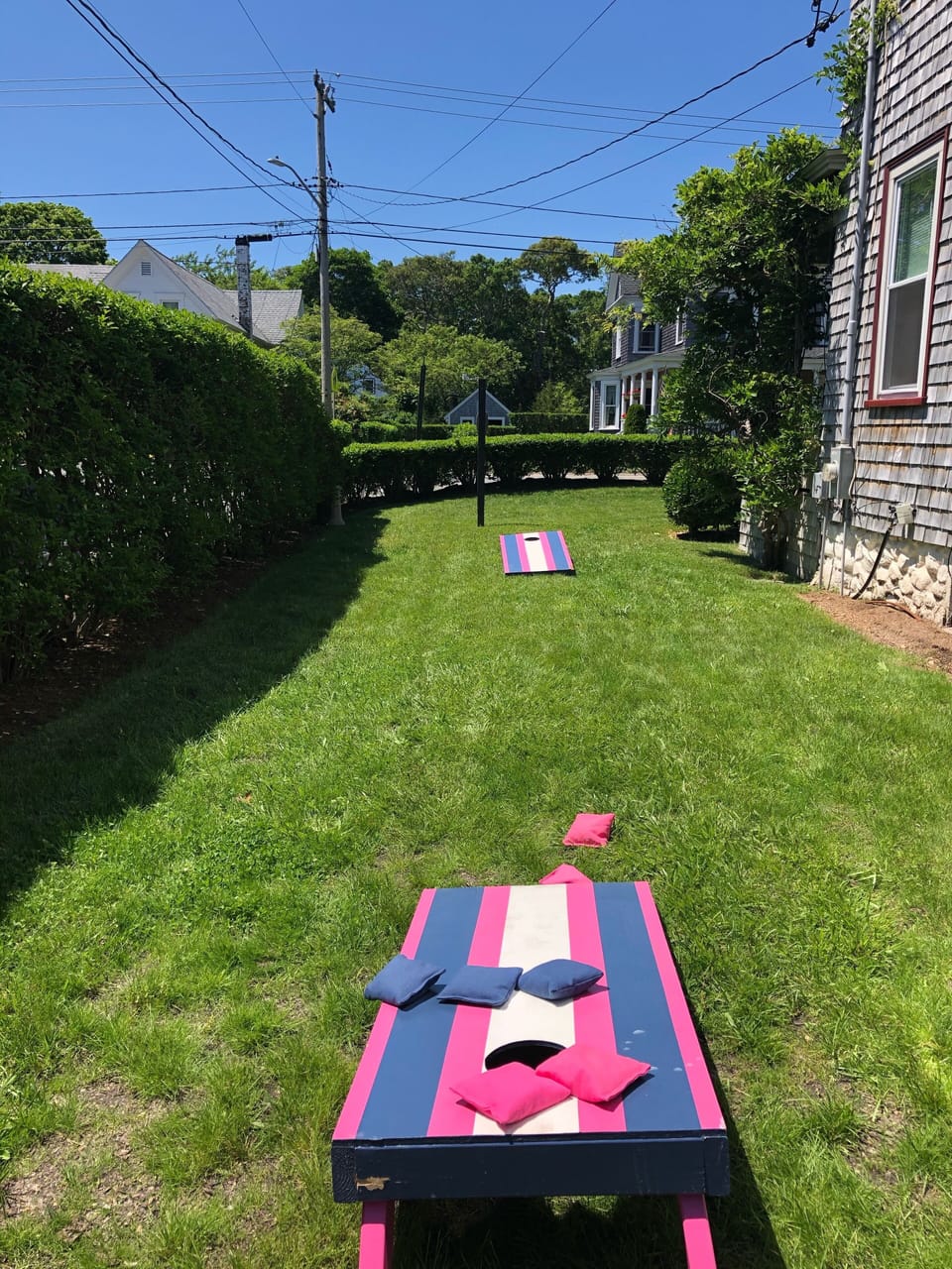 Play some bean bags after a great day on the beach