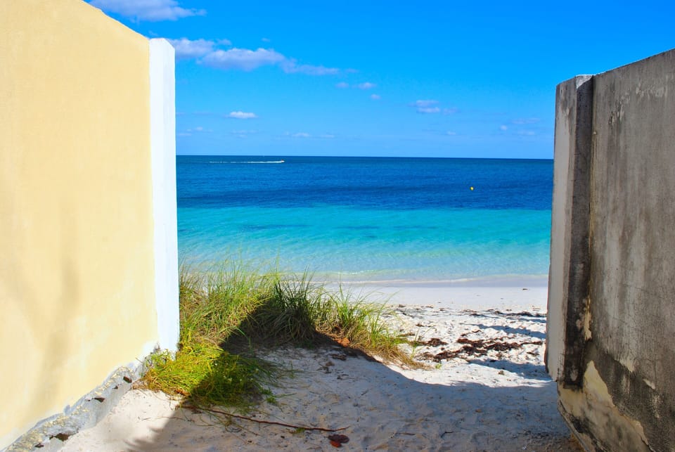 The walkway to the beach