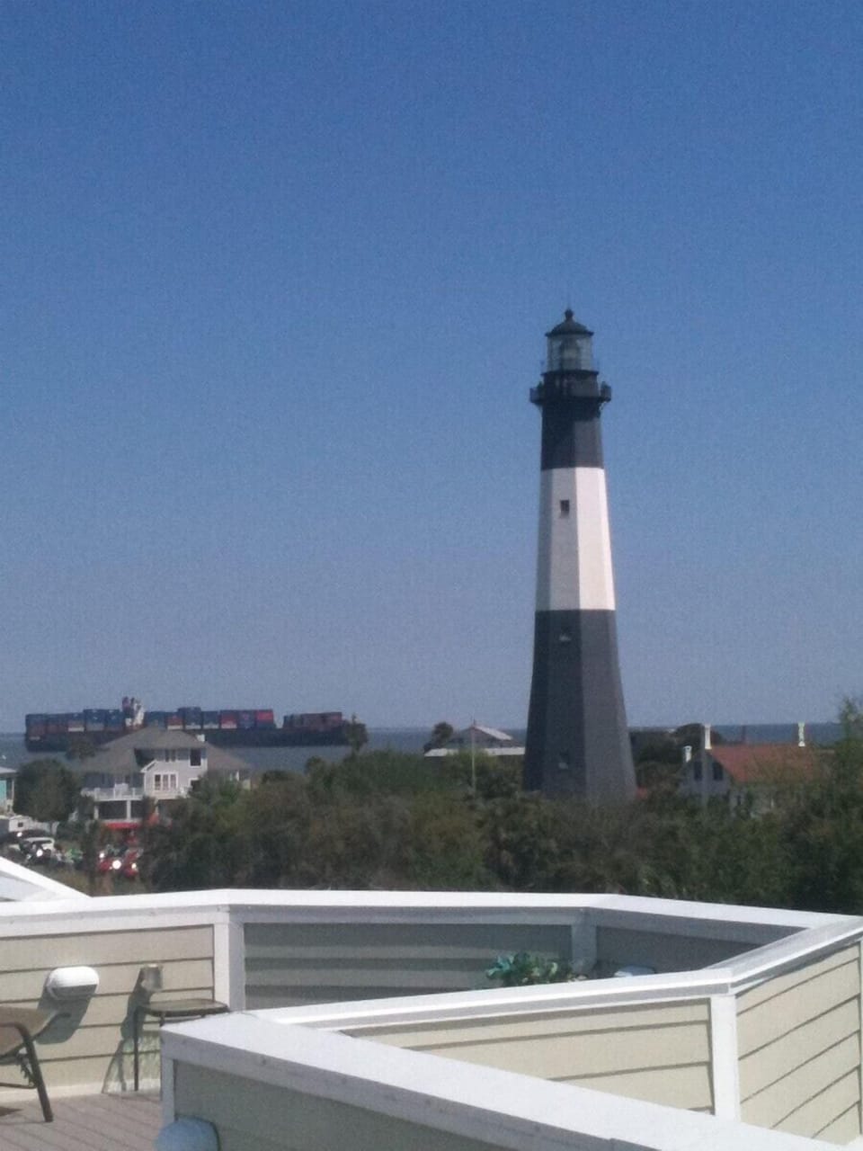 Roof deck view of Tybee Lighthouse