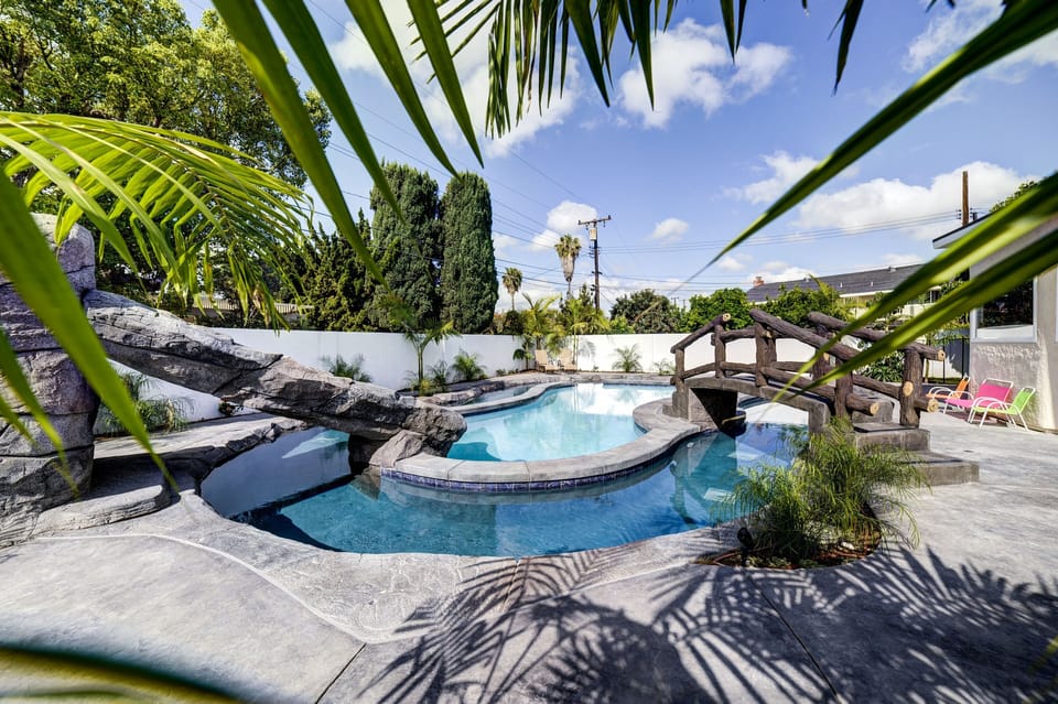 Welcome to paradise...slide, bridge, waterfalls, & baja step await :)