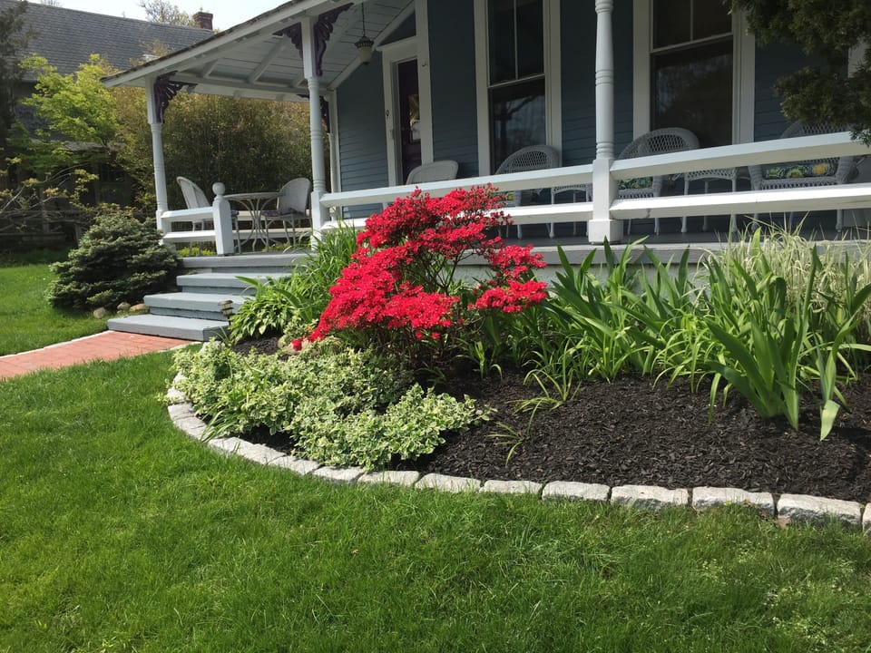 Farmer's porch and front garden