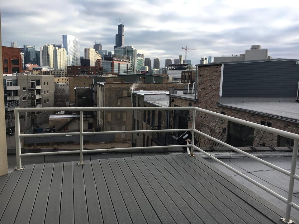 Rooftop with beautiful view of the skyline