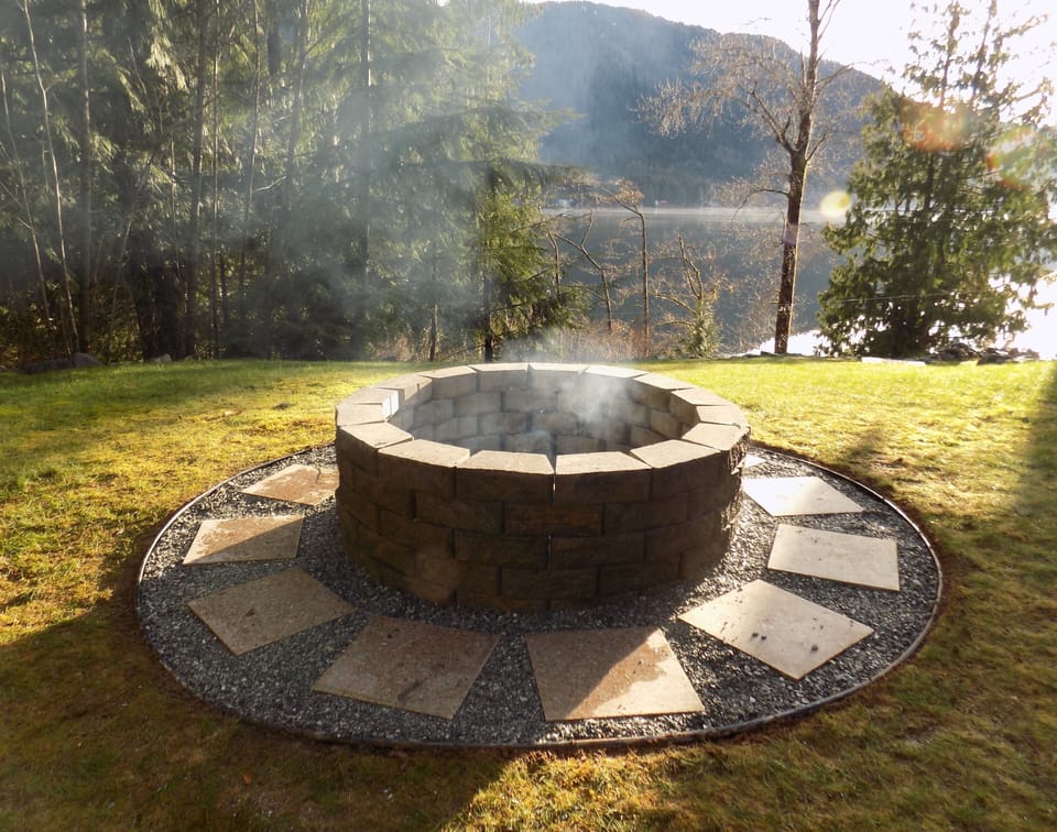 Enjoy some S'mores using the custom fire pit