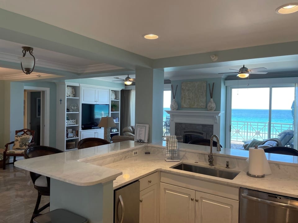 View from kitchen.  Open and spacious. 
Enjoy the view while you prepare dinner.