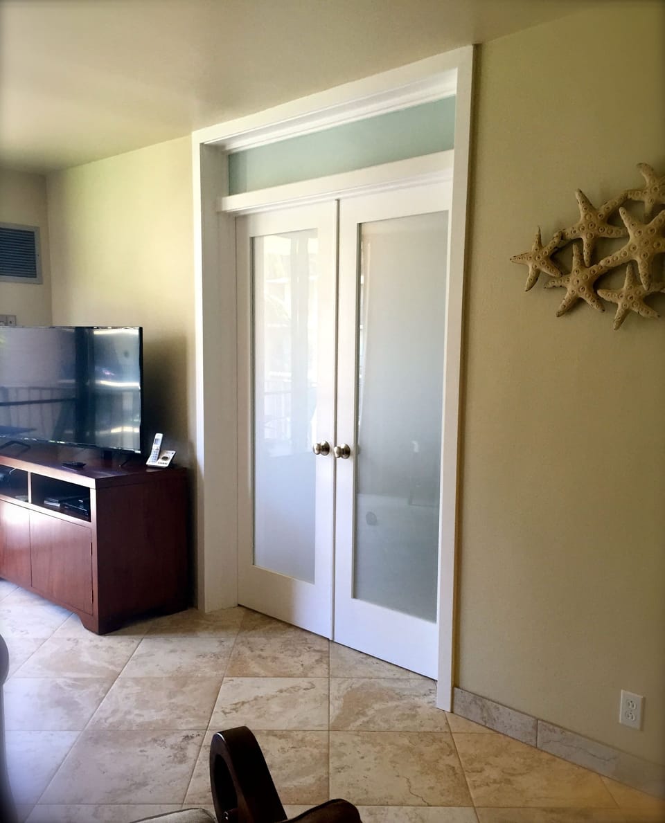 Doors to the  master suite.