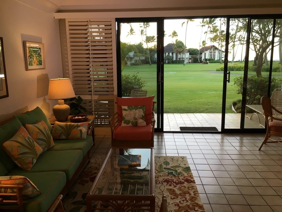 Living room opens up right out onto the Great Lawn!