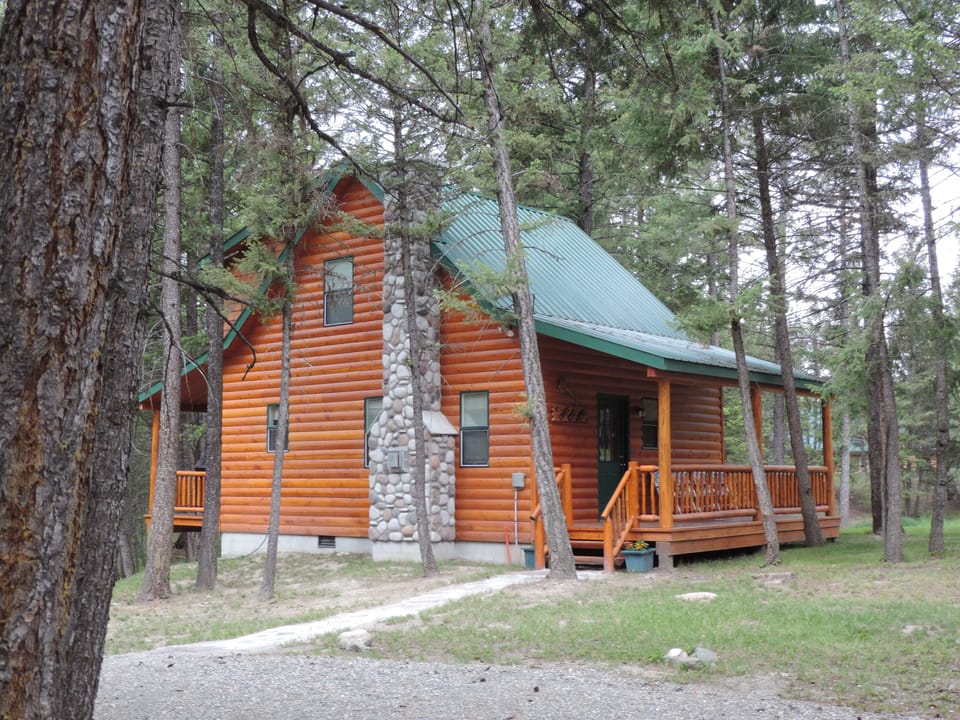 The Bullet Hole Cabin ... nestled in the pines, awaiting your enjoyment!