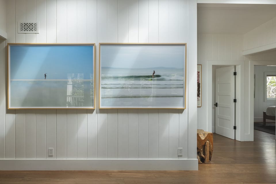 Artwork by local artists throughout home