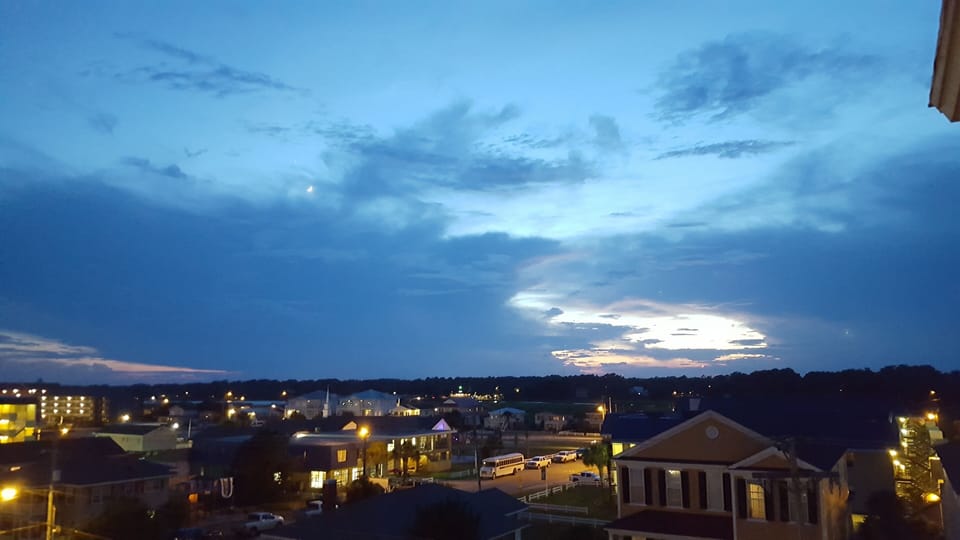 View from the front looking out over Garden City toward the inlet.