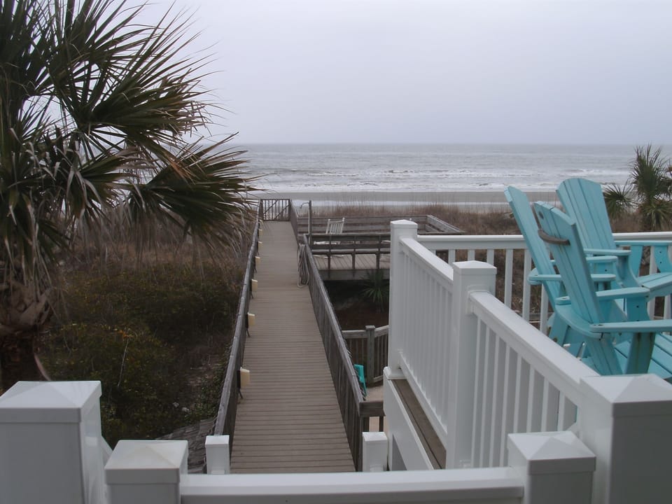 The walk to the beach doesn't get easier than this. 