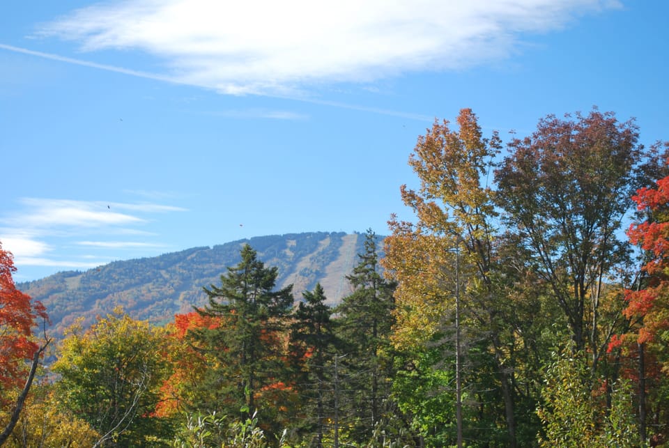 A fall view of Stratton from a nearby location