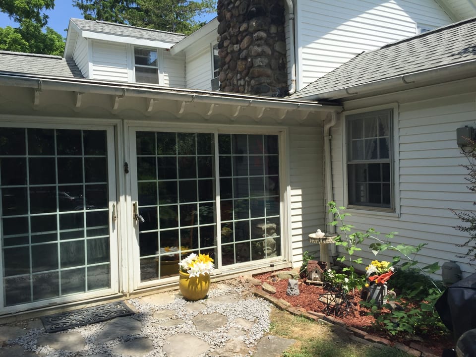 Entrance to house. Lockbox located on slider