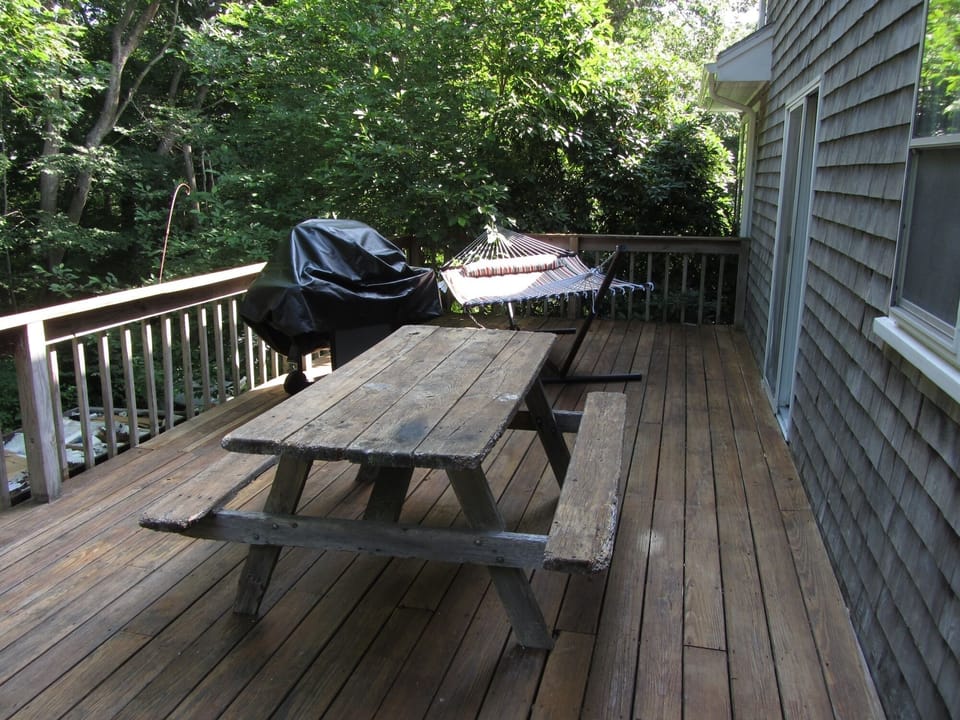 Grill or relax in the hammock on the deck
