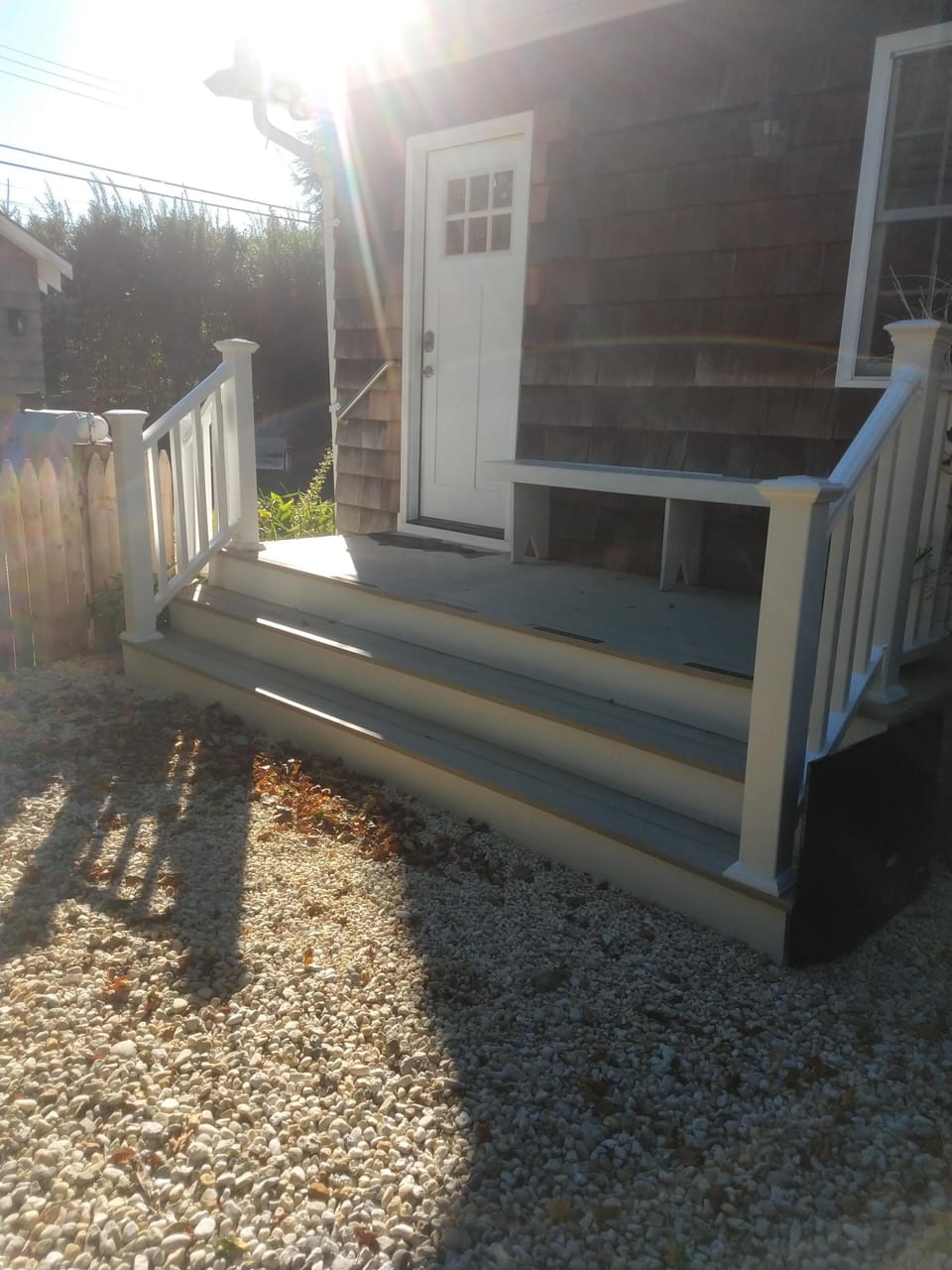 Come on down the driveway and enter the house through the back door.