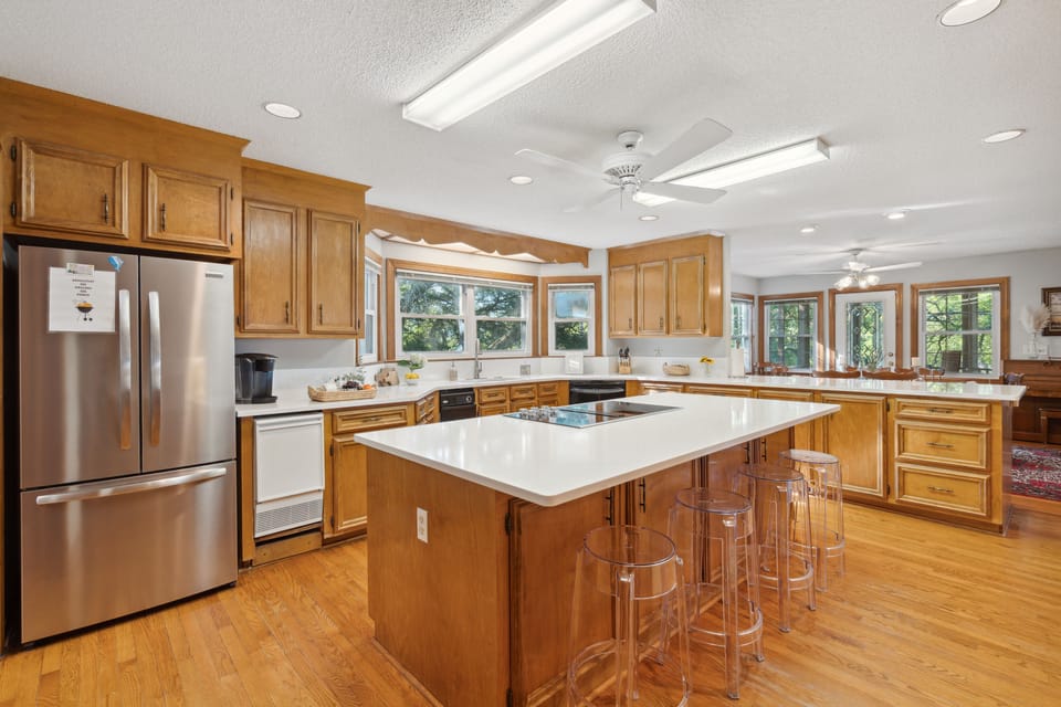 Kitchen Looking Into Connected Dining Room