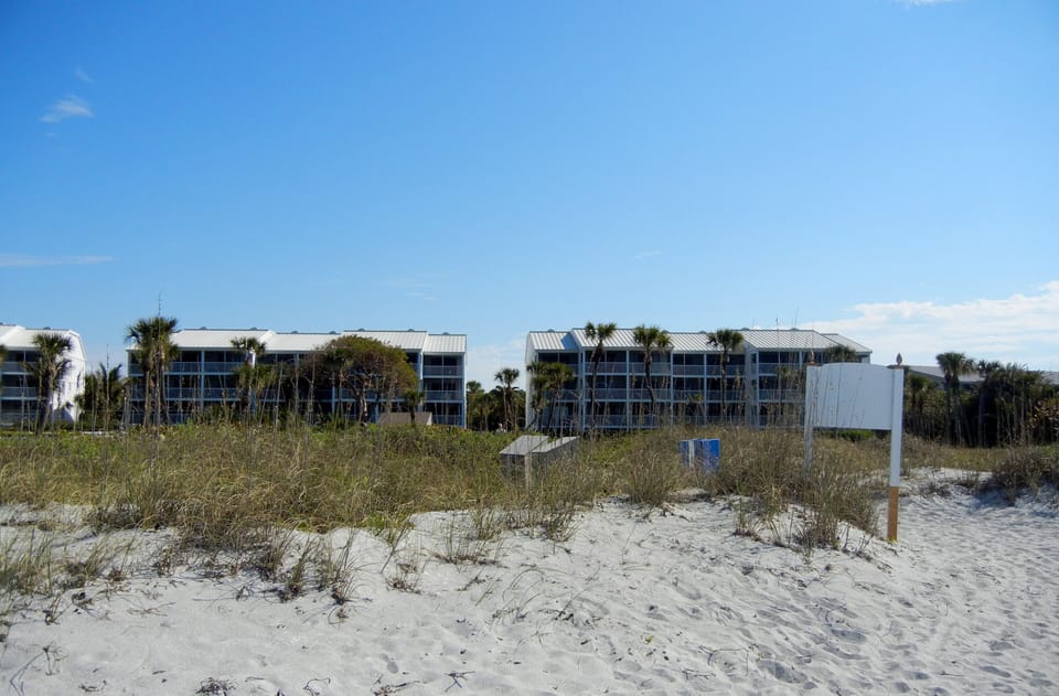 short walk to the beach directly on the beach no roads to cross