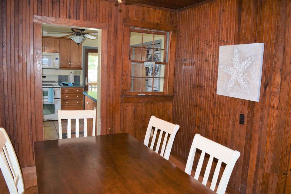 Dining room is located just off the kitchen!