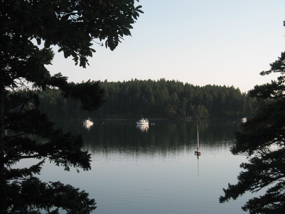 View of bay from house windows/deck