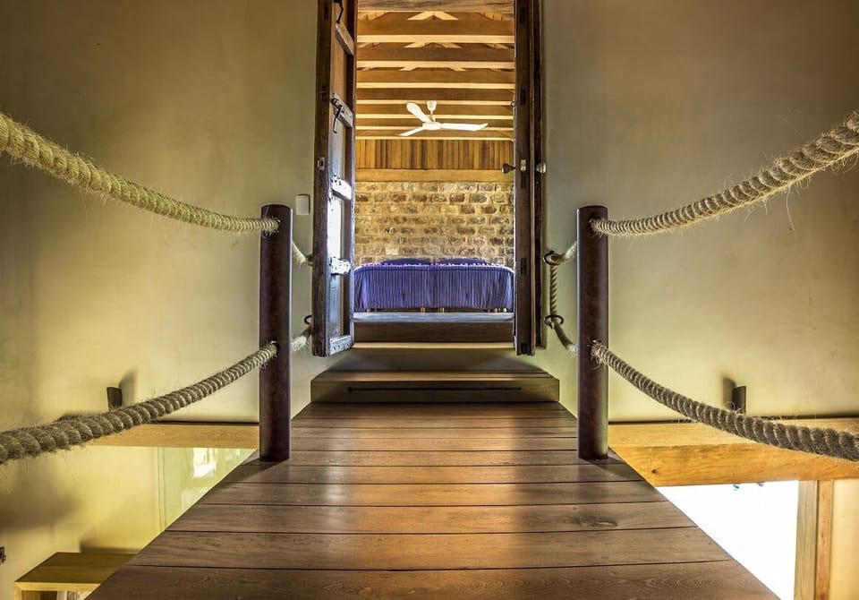 King sized bedroom.