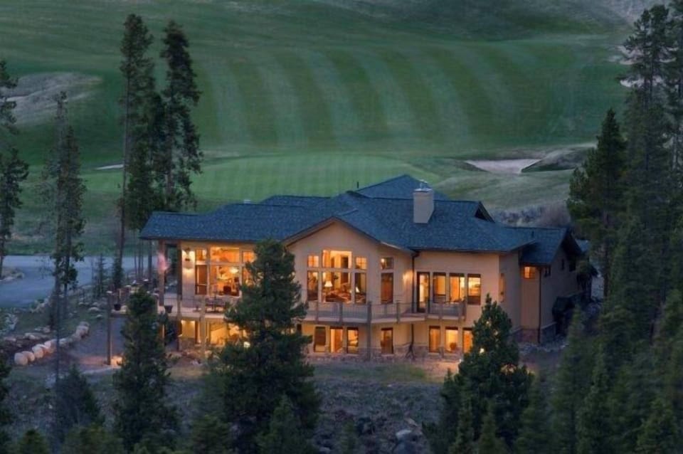 The spectacular view of the back of the home.