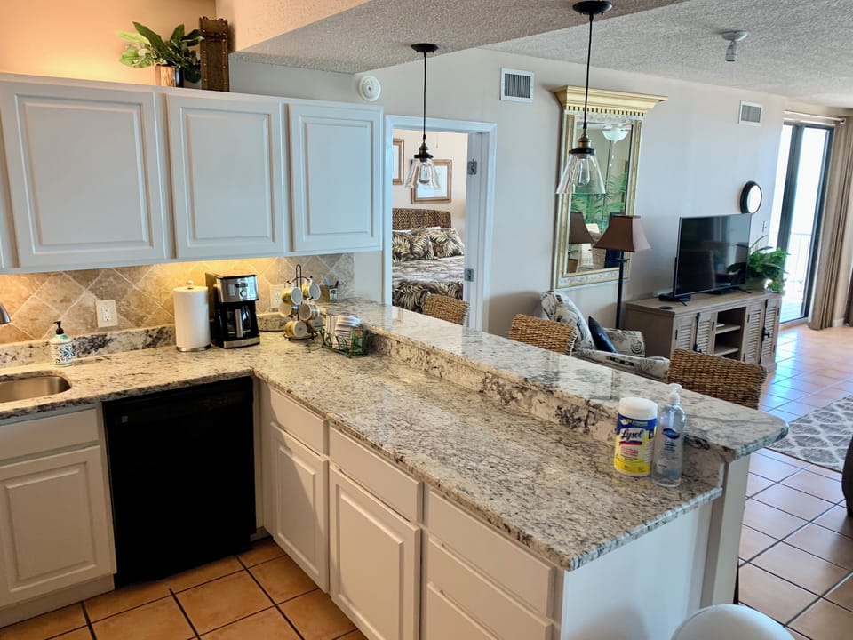 Beach views from the kitchen too!