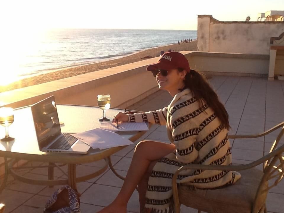 Our home has WIFI and your computer will work on the patio!  :)
