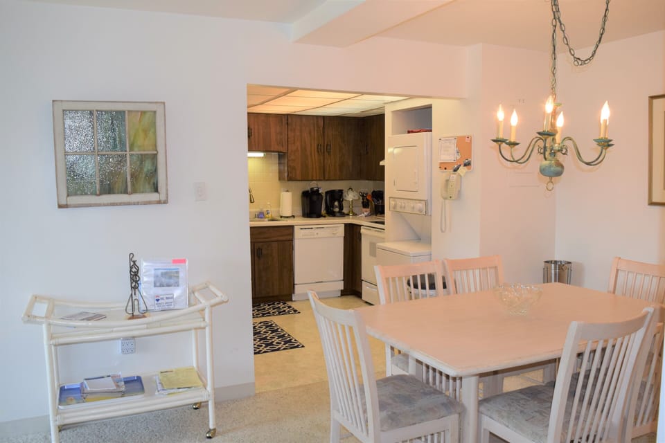 View from dining area to kitchen