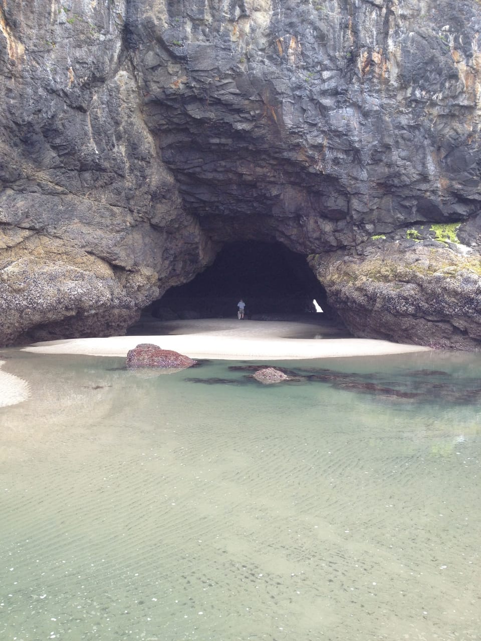 Lost Boy Cave, 1/3 miles north of Oceanside.