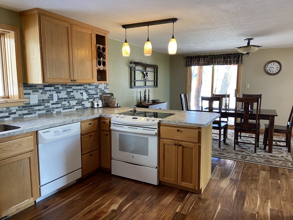 Open Concept Kitchen with new counter tops.