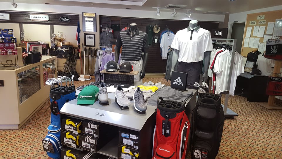 Fully stocked golf pro shop