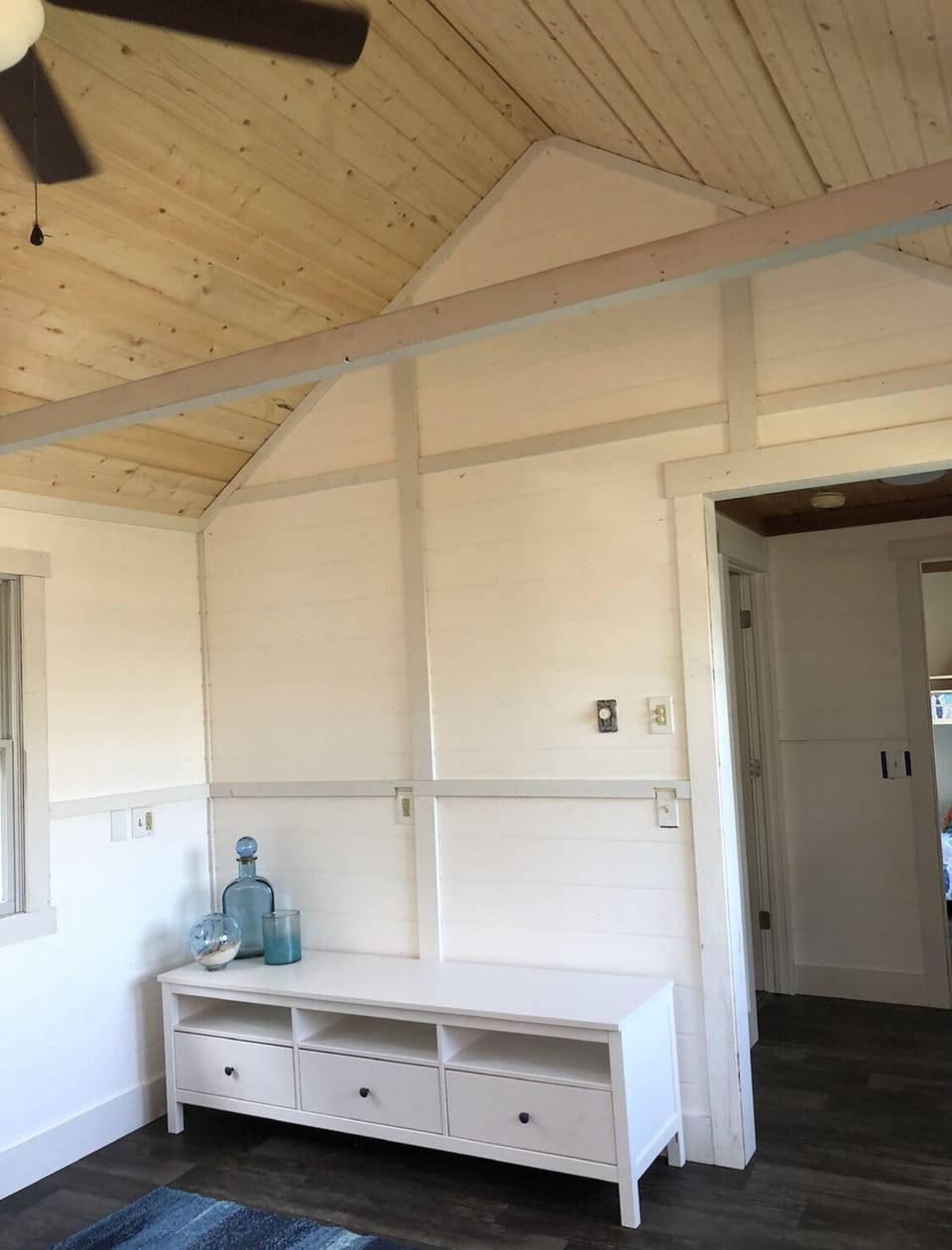 Living room in Guest House. View when you walk into door. 