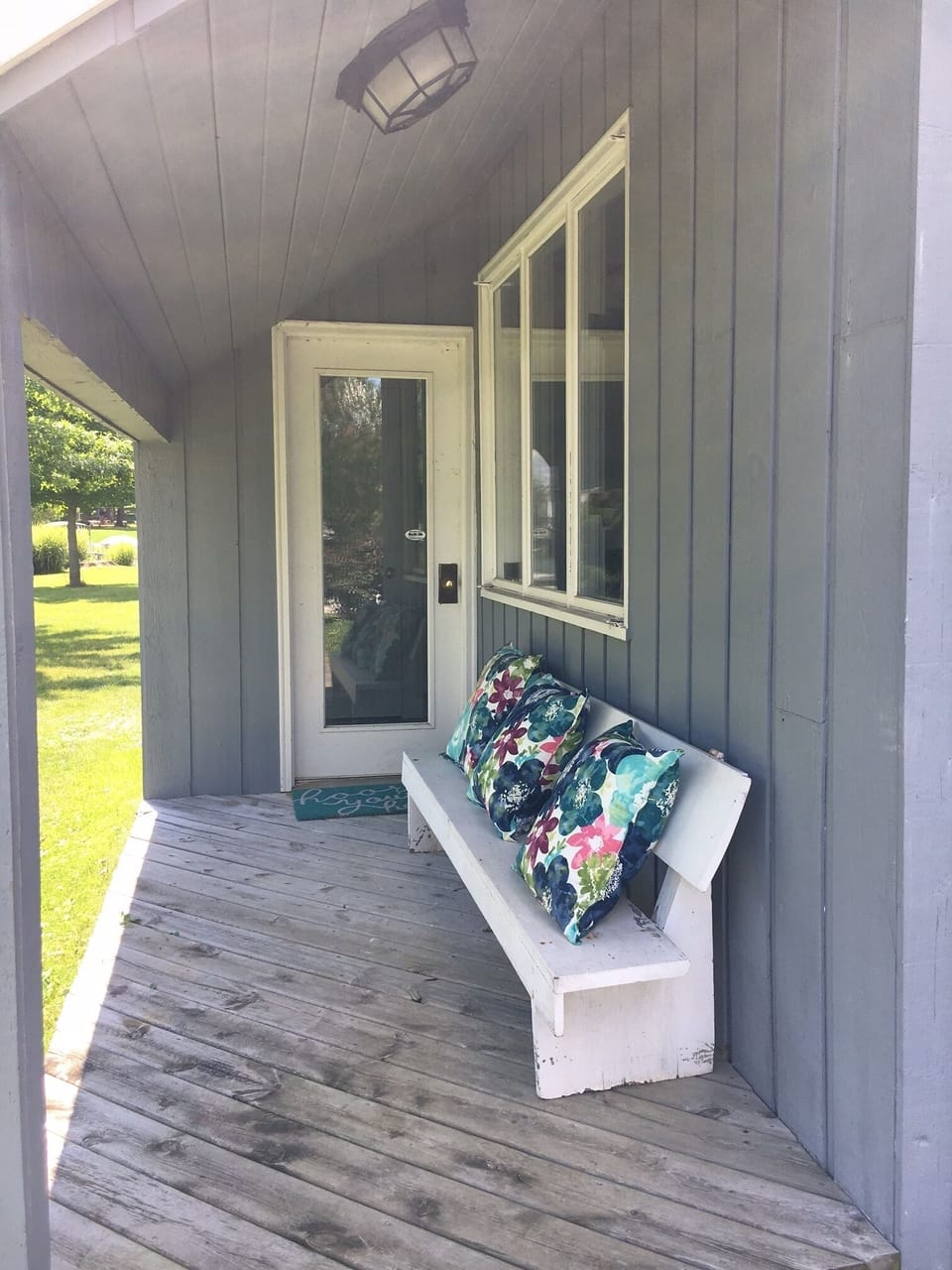 Front Door Entry with Key pad and Lock box. 