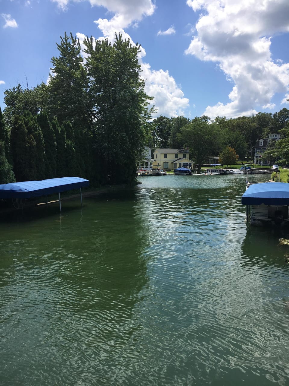 Swimming area in the channel.