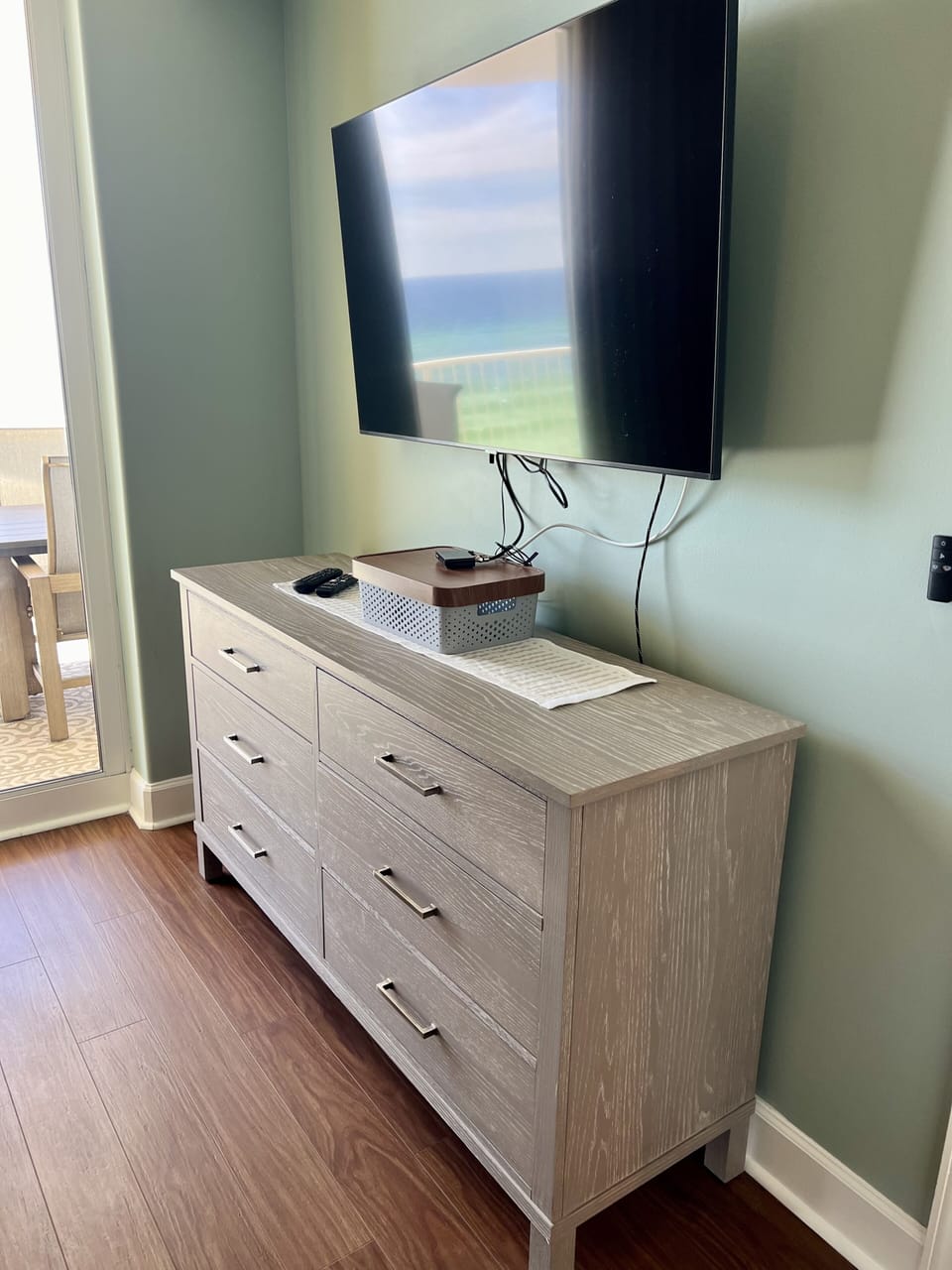 Brand new Ethan Allen dresser with flat screen smart TV