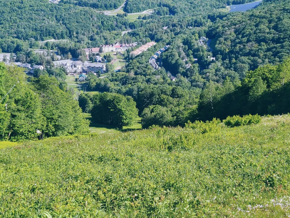Jiminy Peak base area from peak of mountain