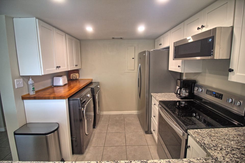 Kitchen from dining room.  Remodeled fall, 2021.
