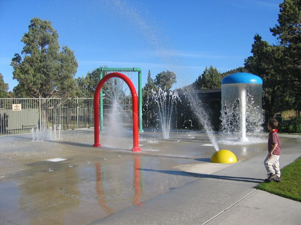 Motion Activated Spray Park. Fun!